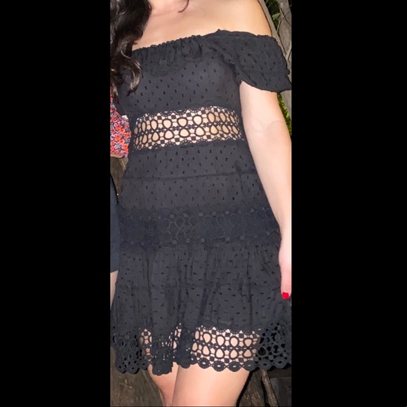 Free People Lace Mini Off-Shoulder Dress - Picture 6 of 14